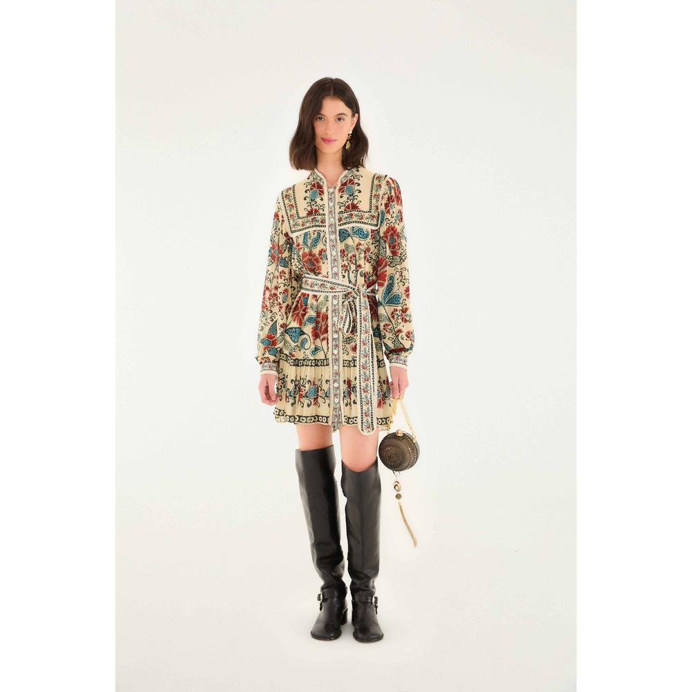 Sand Francesca Long Sleeve Mini Dress